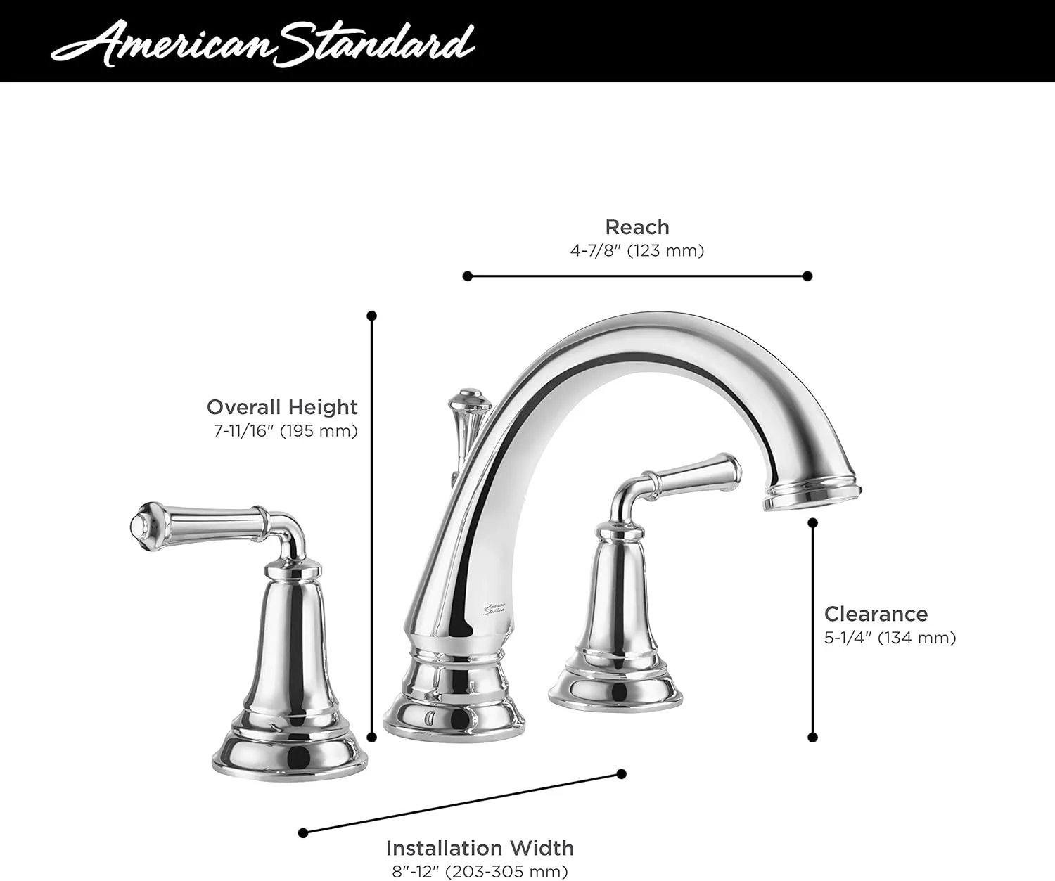 American Standard 7052807.295, Delancey 8-Inch Widespread 2-Handle Bathroom Faucet 1.2 GPM, Brushed Nickel
