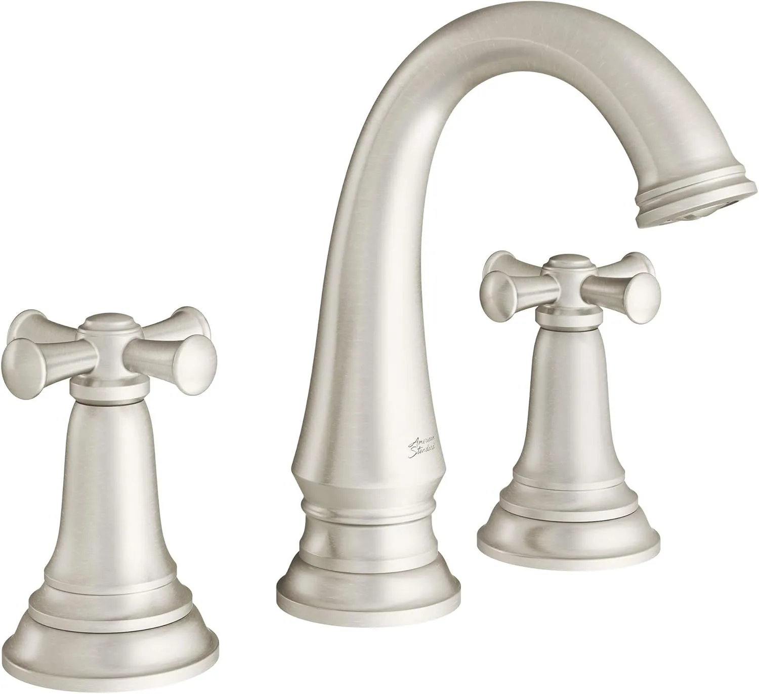 American Standard 7052827.295, Delancey 8-Inch Widespread 2-Handle Bathroom Faucet 1.2 GPM With Cross Handles, Brushed Nickel