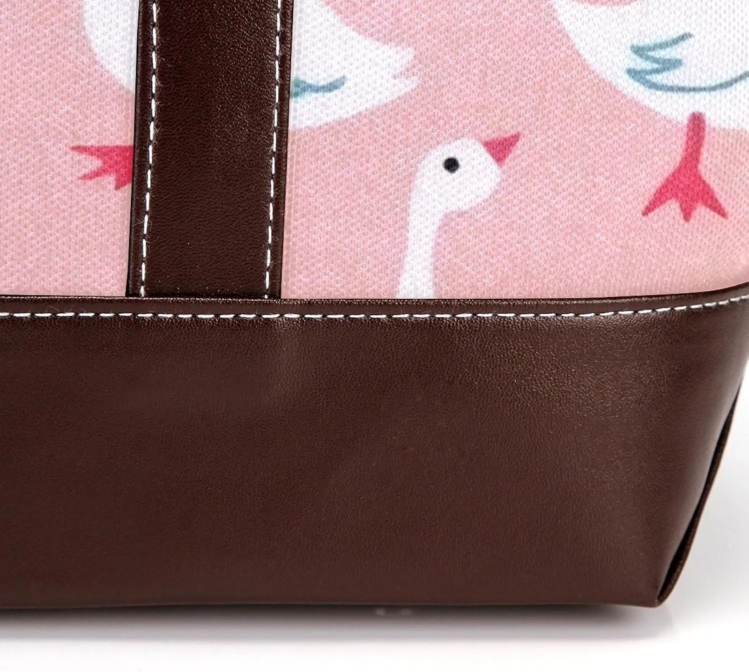 Animal Goose Tote Bags Durable Leather Canvas Purses and Handbags for Women
