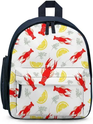 Animal of Crayfish Pattern Small Backpack Bags Mini Backpack Purse for Women Men Adjustable Daypack Rucksack Travel Holder Bookbags Shopping Bags