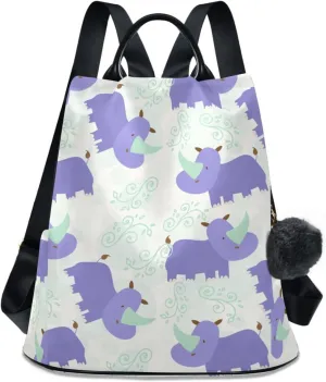 Animal Print Anti-theft Backpack Handbags for Women Travel Rucksack Lightweight Shoulder Bags 13.4 X 5.9 X 15in Pattern 12