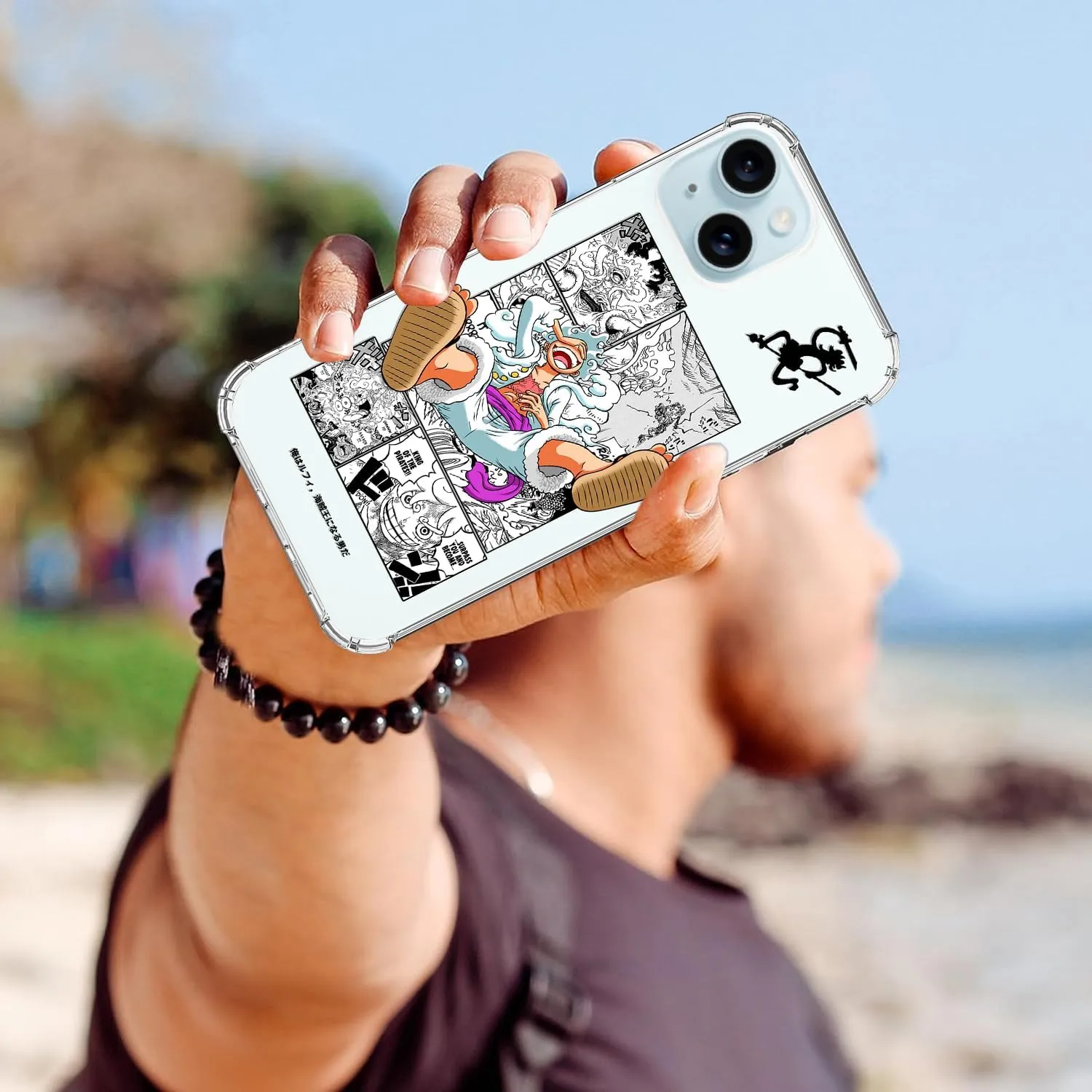 Anime Pattern Designed for iPhone 8 Plus/7 Plus Clear Case, Anime Manga Transparent Case Compatible with iPhone8 Plus/7 Plus, Soft Silicone Anti-Scratch Shockproof Airbag Protection Phone Case 5.5inch
