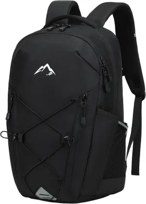 AO ALI VICTORY Women's Laptop Backpack 15.6 inch,Travel Backpack for Men,College Bookbag, Lightweight Outdoor Sport Hiking Back Pack, Everyday Daypack, Black