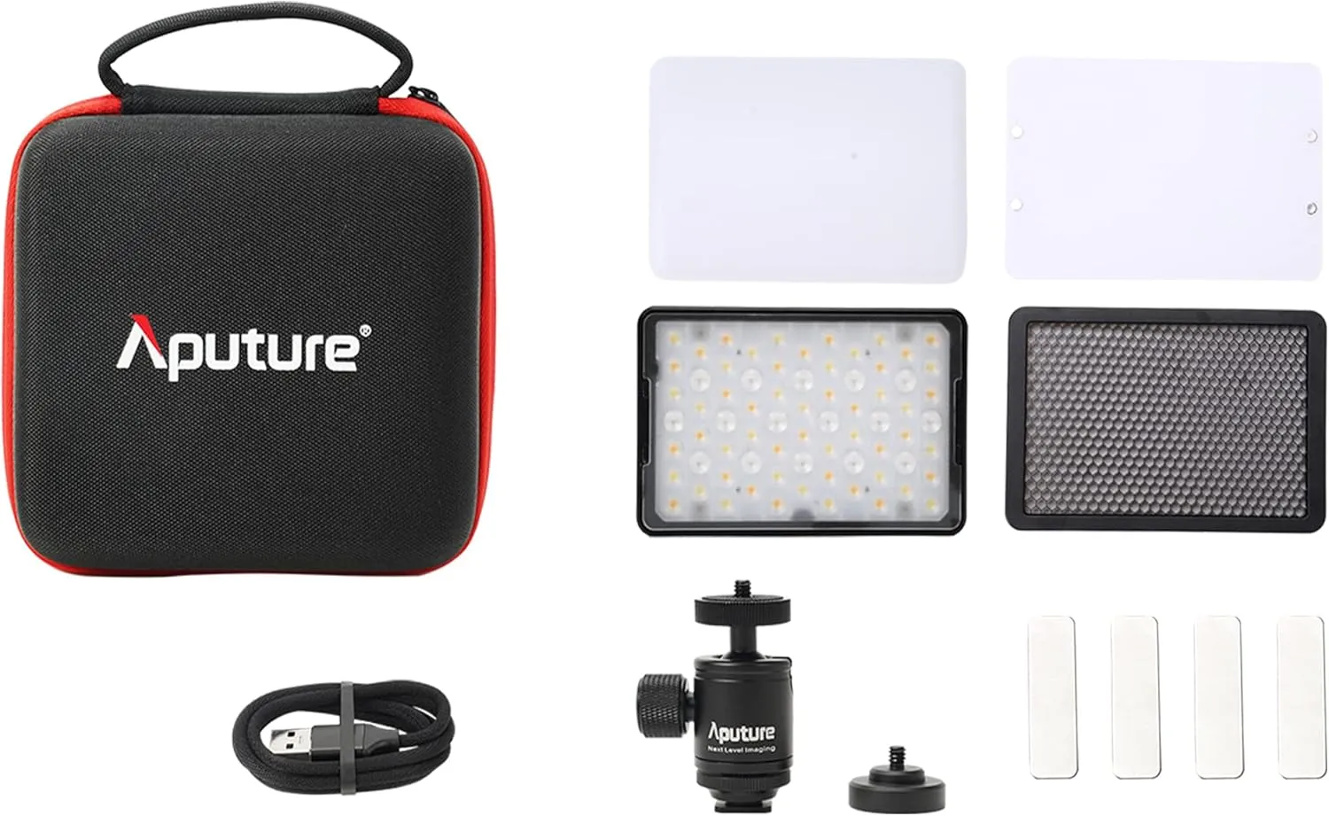 Aputure MC PRO On Camera Video Light,LED Camera Light Panel,2,000-10,000k,Magnet Adsorption Function,Dust and Waterproof,App Control for Vlogging, Photography, Video Conference,TikTok