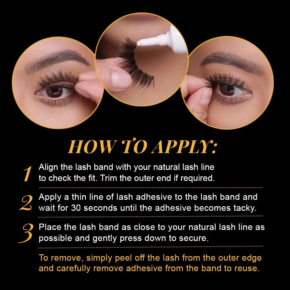 Ardell False Eyelashes Double Up 203 - Dramatic Volume, Long & Full Strip Lashes, Reusable Fake Lashes, 1 Pack