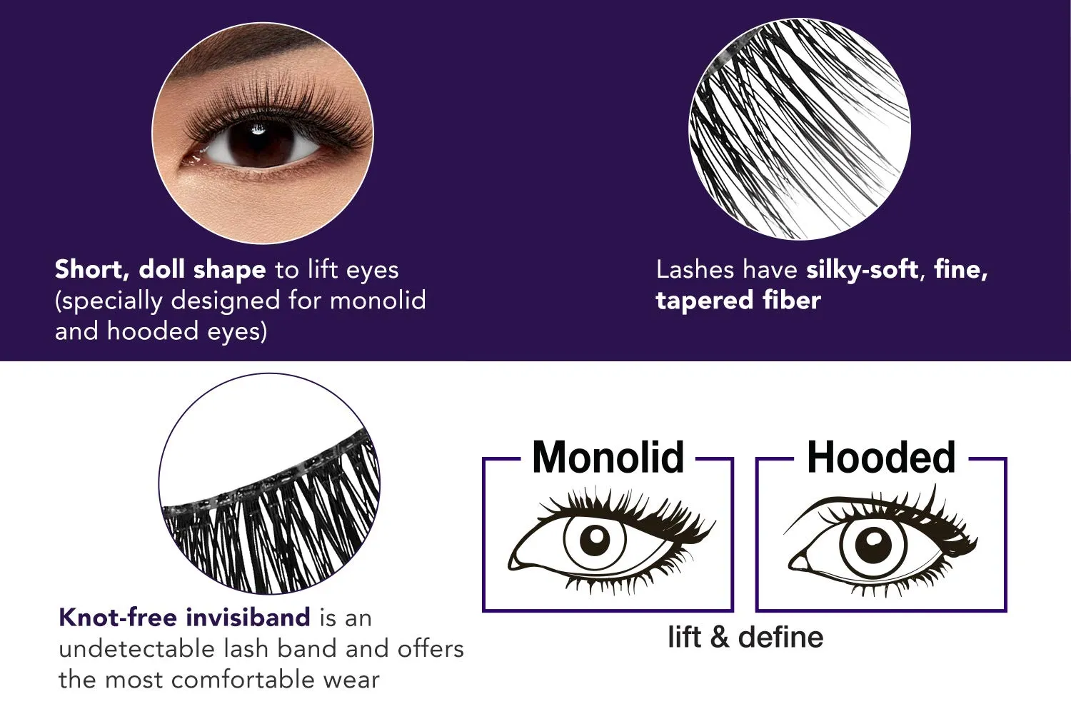 Ardell Lash Extension FX L Curl Lashes – Lift & Define Eyelashes, Natural Lashes for Hooded Eyes, Reusable Eye Lash, 4 Pack
