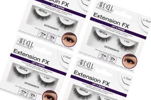 Ardell Lash Extension FX L Curl Lashes – Lift & Define Eyelashes, Natural Lashes for Hooded Eyes, Reusable Eye Lash, 4 Pack