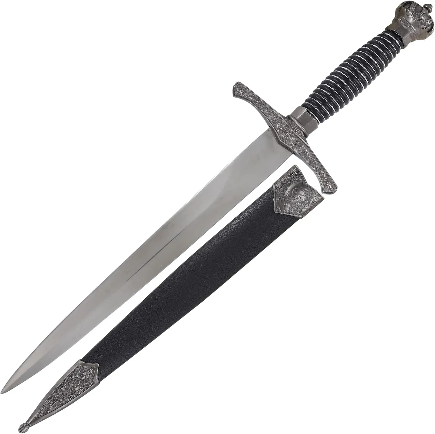 Armory Replicas™ Knights Templar Dagger with Scabbard – Stainless Steel Blade, Pewter Finish - Cosplay, and Collectors