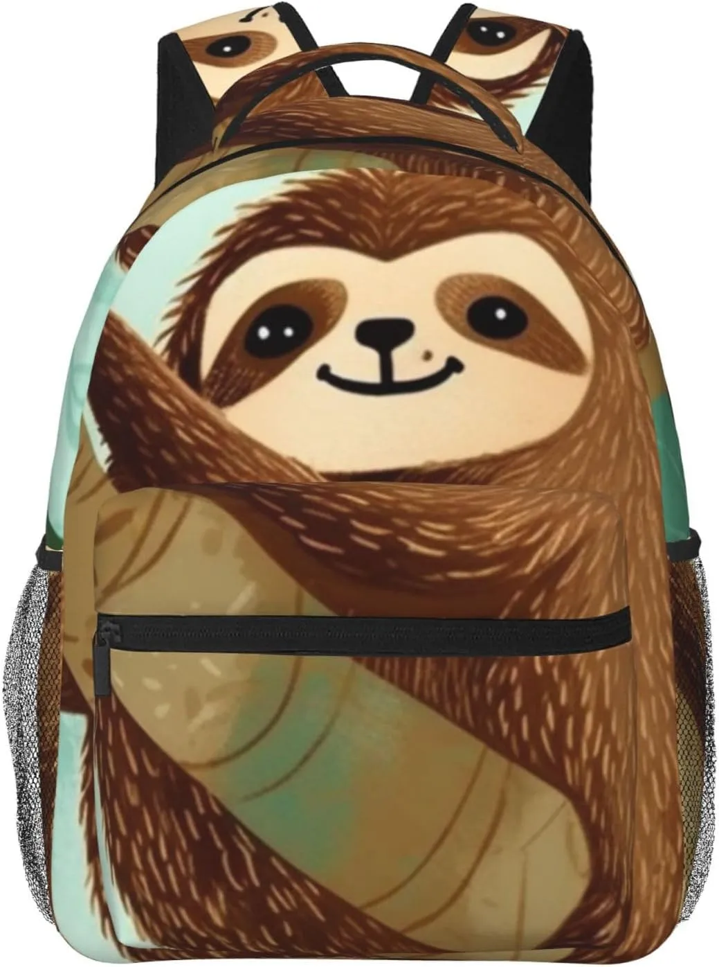 Backpack for Women Men's Casual Daypack Mandala Hiking Rucksack Outdoor Travel Bag, Hug Tree Sloth, One Size