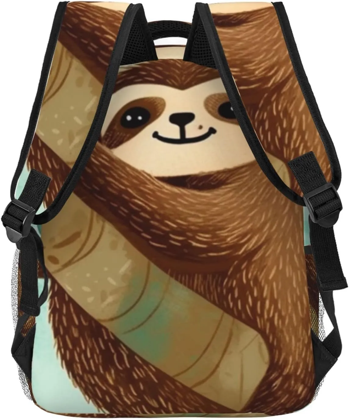 Backpack for Women Men's Casual Daypack Mandala Hiking Rucksack Outdoor Travel Bag, Hug Tree Sloth, One Size