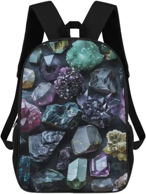Backpack Travel Laptop Backpack for Men Women Gems And Minerals Casual Daypack Adjustable Lightweight Computer Bag