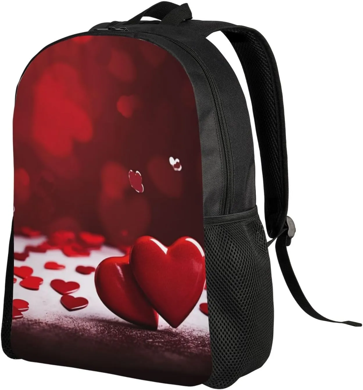 Backpack Travel Laptop Backpack For Men Women Happy Valentine'S Day Red Hearts Casual Daypack Adjustable Lightweight Computer Bag