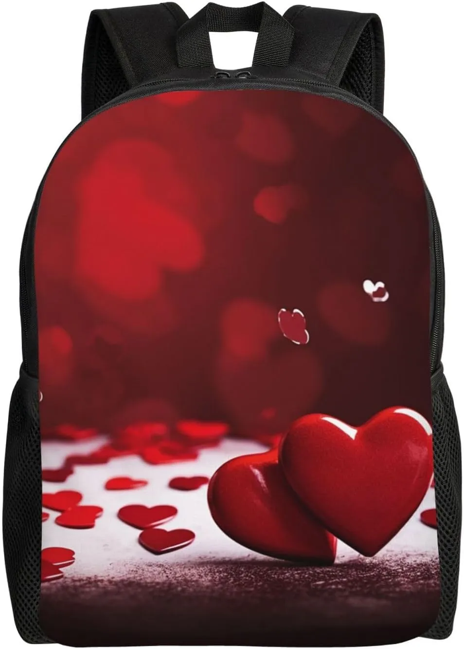 Backpack Travel Laptop Backpack For Men Women Happy Valentine'S Day Red Hearts Casual Daypack Adjustable Lightweight Computer Bag