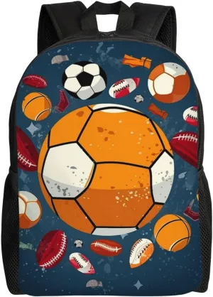 Backpack Travel Laptop Backpack For Men Women Lightweight Rucksack Sports Ball Design Casual Daypack