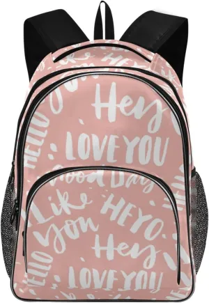 Backpacks 22L Three Layer Arc Book Bag Lightweight for Travel Camping Hiking Rucksack Daypack Kids & Adults Hand Lettering