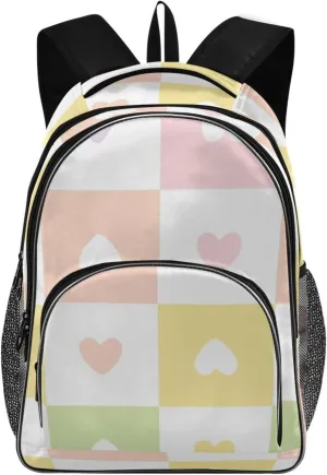 Backpacks 22L Three Layer Arc Book Bag Lightweight for Travel Camping Hiking Rucksack Daypack Kids & Adults Hearts