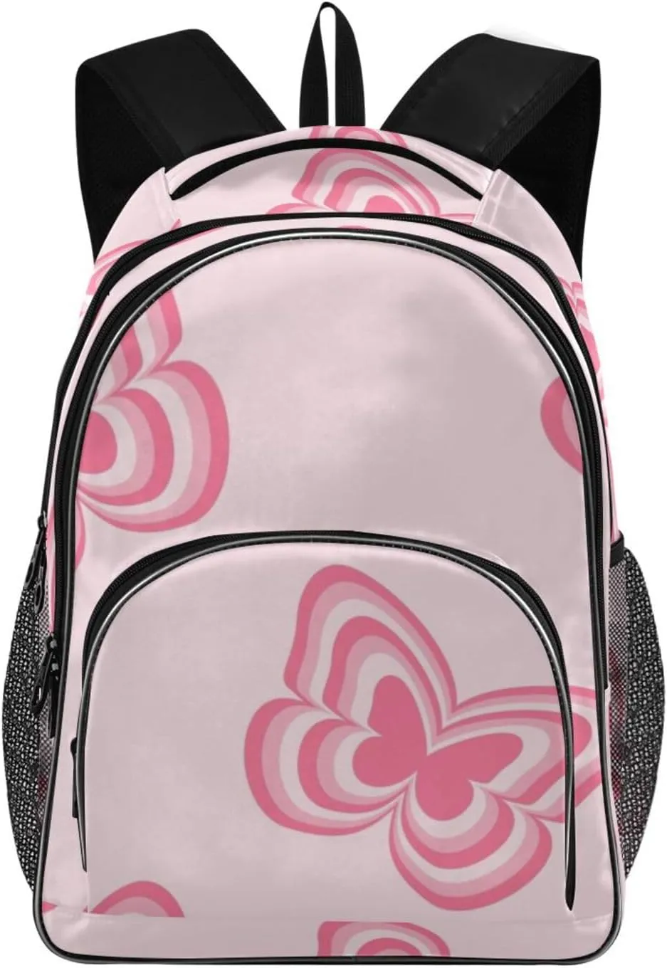 Backpacks 22L Three Layer Arc Book Bag Lightweight for Travel Camping Hiking Rucksack Daypack Kids & Adults Pink Butterfly