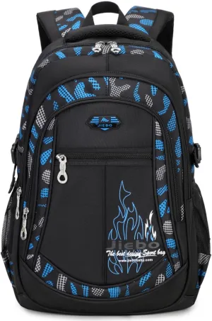Backpacks for Boys Elementary Middle School Bags Kids Heavy Duty Durable Teenage Student Sturdy Bookbag Travel Waterproof 18in (C-Blue)
