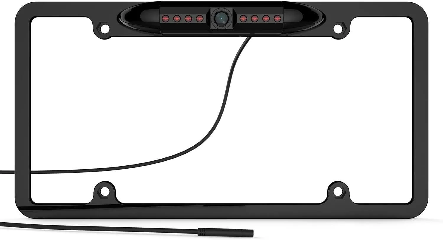 Backup Camera License Plate Frame Mount for Clarion, Dual, BOSS, Jensen, Stinger, PODOFO, SOUNDSTREAM, EONON, SANPTENT, CARTREQUE Car Radio with HD Night Vision Rear View 170° Angle Waterproof