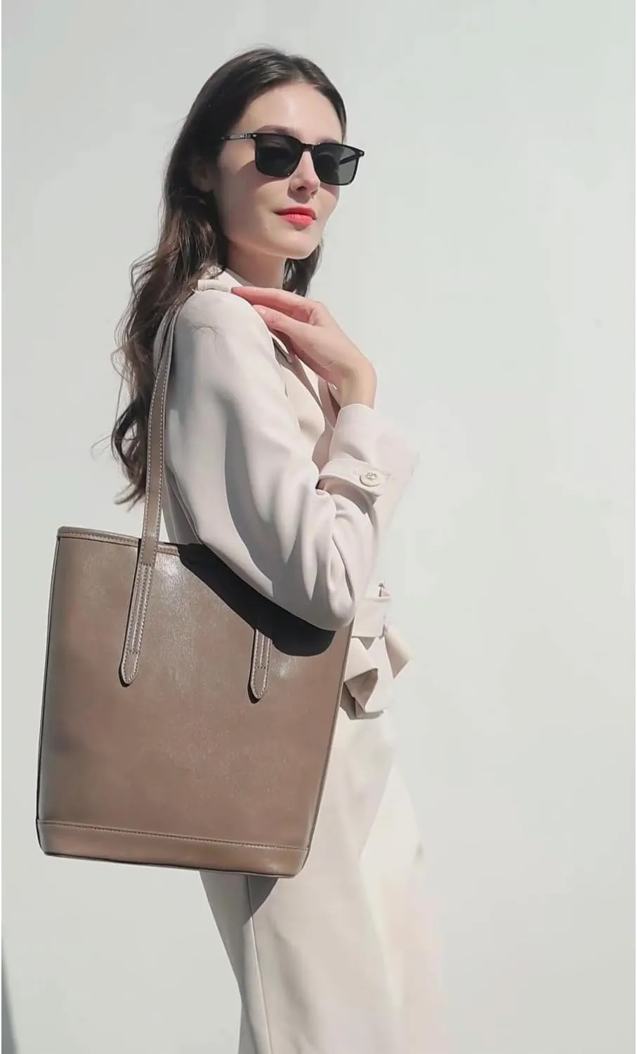 Barsine Tote Bags for Women Vegan Leather Shoulder Purse Top Handle Handbag with Clutch Purse