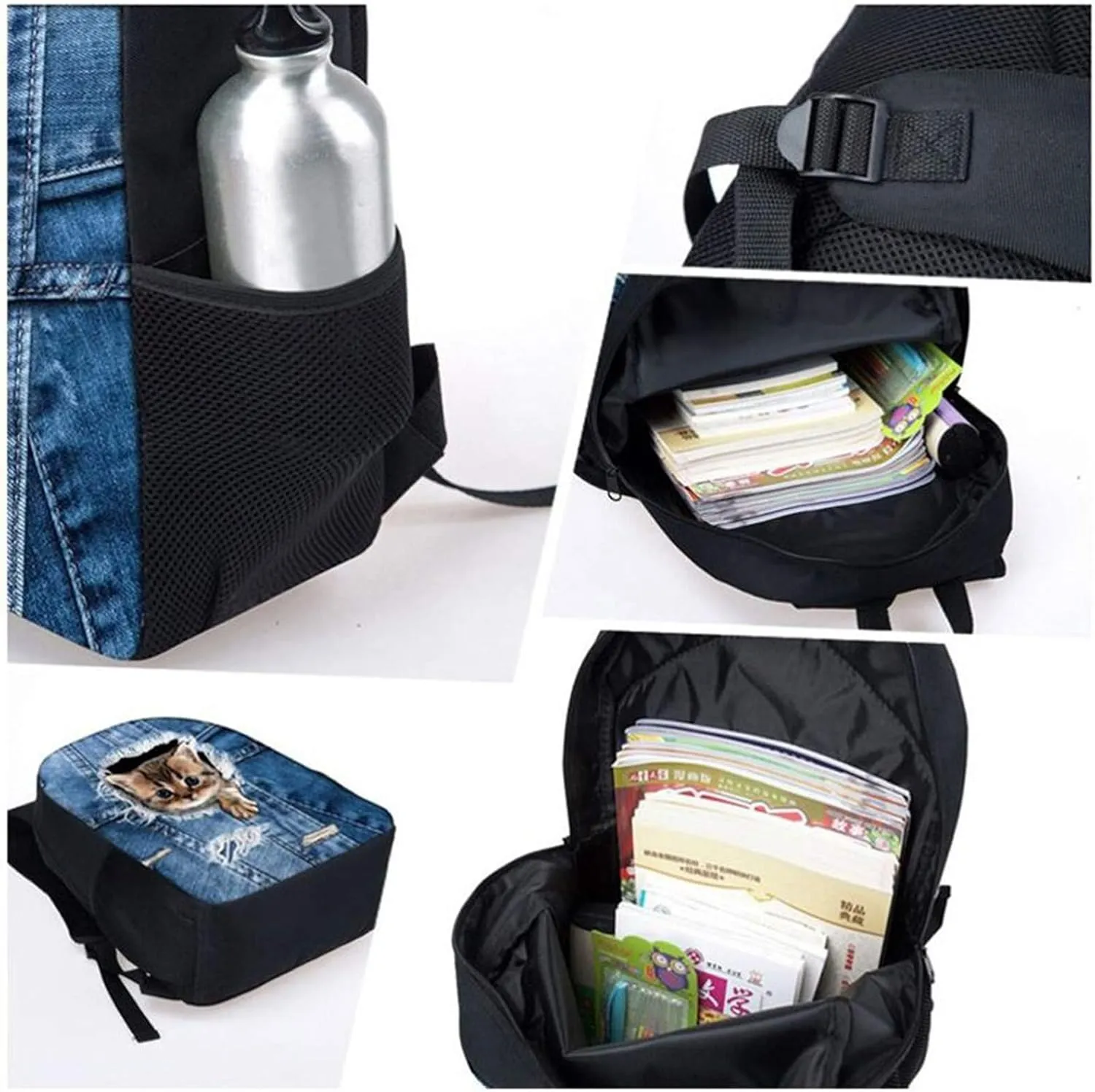 Belidome Customized Kids School Backpack with Side Pockets Durable Zipper Large Durable