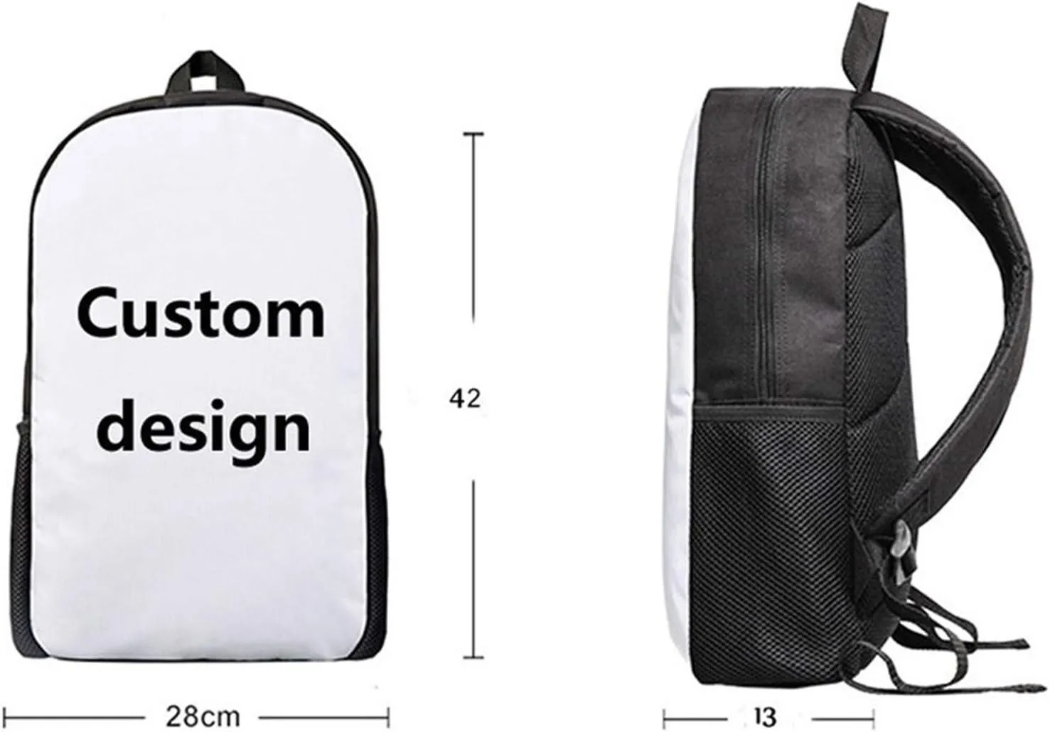 Belidome Customized Kids School Backpack with Side Pockets Durable Zipper Large Durable