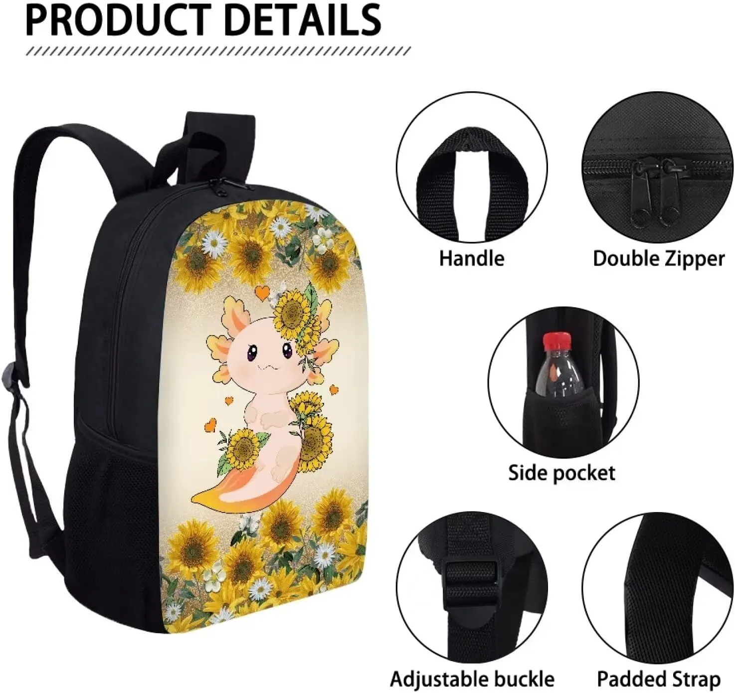 Belidome Kids School Backpack with Side Mesh Pockets Large Bookbag Daypack Shoulder Backpack
