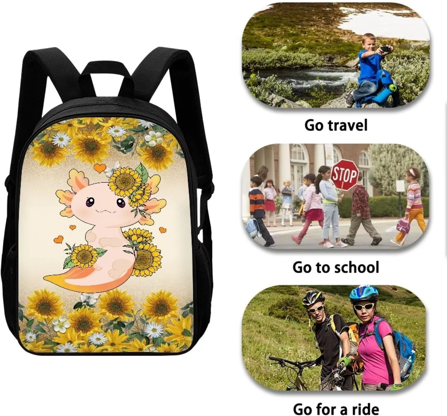 Belidome Kids School Backpack with Side Mesh Pockets Large Bookbag Daypack Shoulder Backpack
