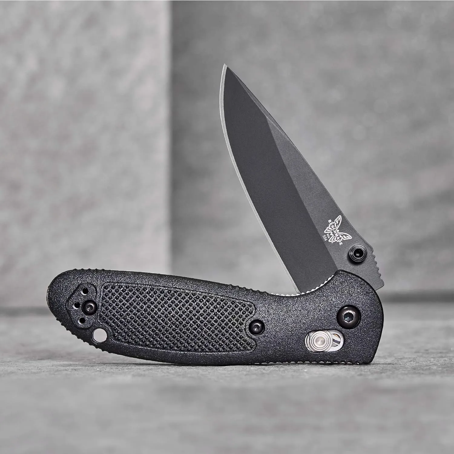 Benchmade Mini Griptilian Knife Drop-Point Blade Made EDC Manual Finish 556 Handle