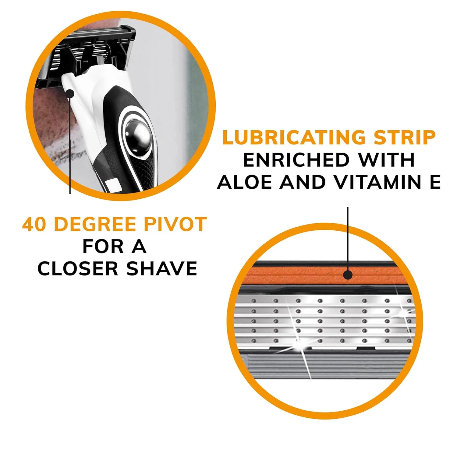 BIC Flex 5 Refillable Men's Razor, Ideal Head Shavers for Bald Men, 12 Refill Cartridges, 5 Blade Razors for a Close Shave