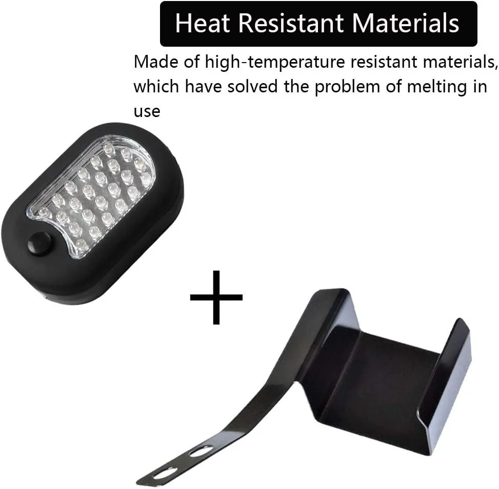 Big Green Egg LED Grill Light - 24 Ultra-Bright LED Barbecue Lamp for Big Green Egg Models (9" Handle) - Battery Powered