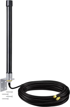 Bingfu 4g LTE Long Range Cellular Trail Camera Antenna 32.8ft Cable - Compatible with Spypoint Link Micro Covert Spartan Stealth Tactacam Muddy Wildlife Hunting Game Cam Outdoor Mobile Security Camera