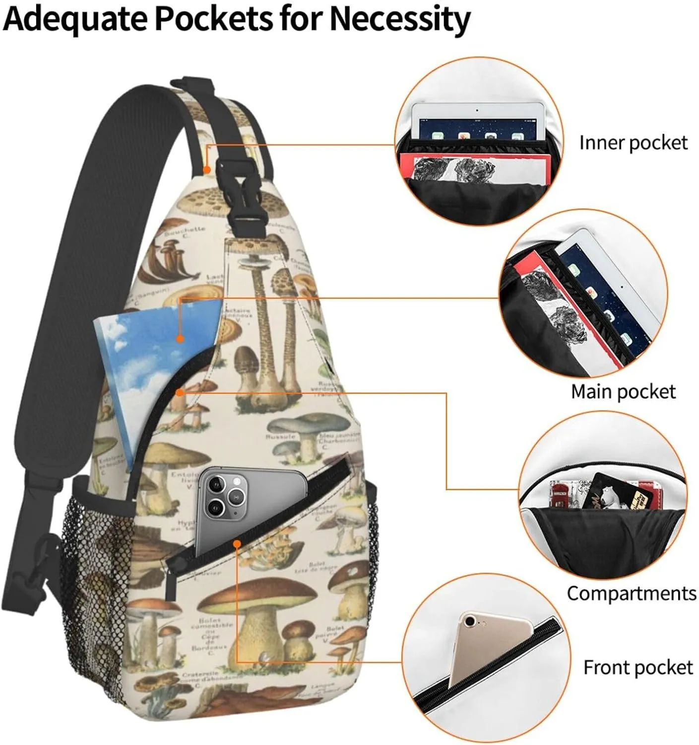Black White Cow Spots Skin Pattern Crossbody Bags Men Cross Chest Bag Women Adjustable Sling Backpack Shoulder Bag
