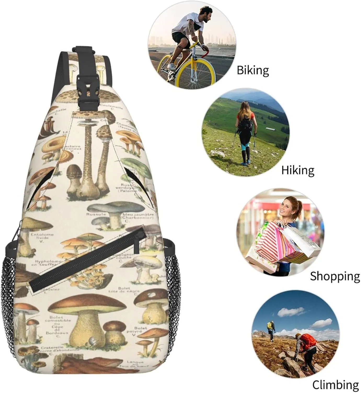 Black White Cow Spots Skin Pattern Crossbody Bags Men Cross Chest Bag Women Adjustable Sling Backpack Shoulder Bag