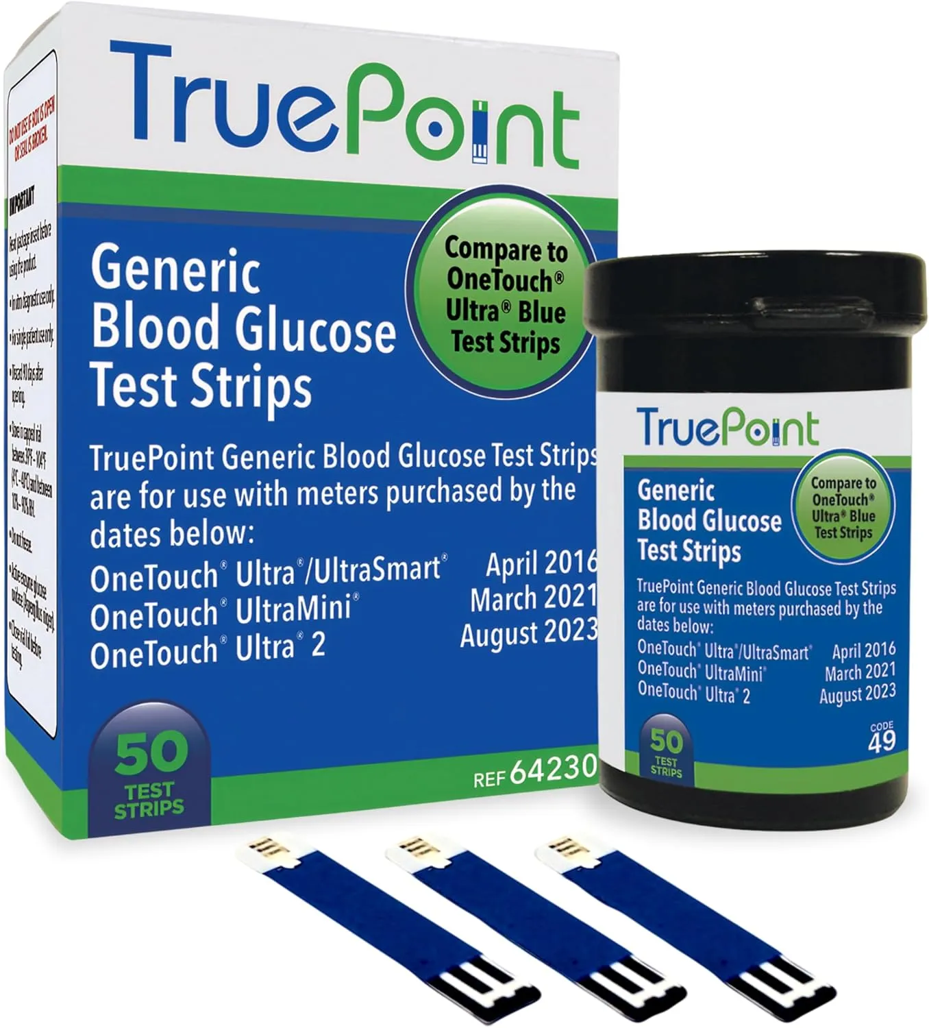 Blood Glucose Test Strips – 50 Count – Compatible with Ultra, Ultra2, UltraMini & UltraSmart Meters – Glucose Strips for Blood Testing for Home Use