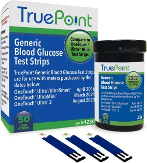 Blood Glucose Test Strips – 50 Count – Compatible with Ultra, Ultra2, UltraMini & UltraSmart Meters – Glucose Strips for Blood Testing for Home Use