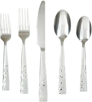 Blossom Sand 20 Piece Flatware Set
