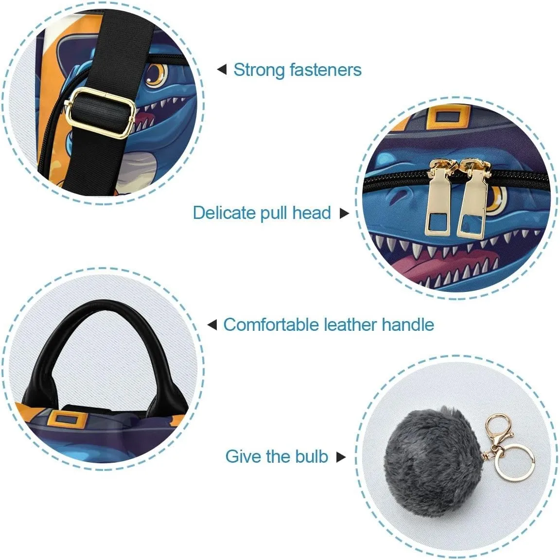 Blue Dinosaur Halloween Pumpkin Women Backpack Purse Anti Theft Design Travel Hiking Camping Rucksack Pack