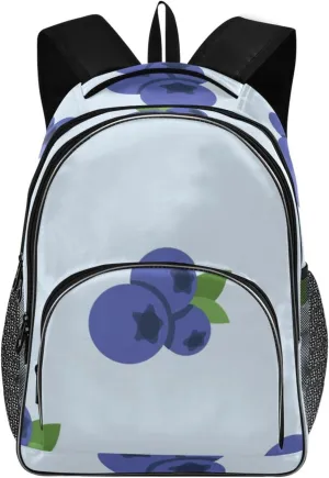 Blueberries Backpacks 22L Three Layer Arc Book Bag Lightweight for Travel Camping Hiking Rucksack Daypack Kids & Adults
