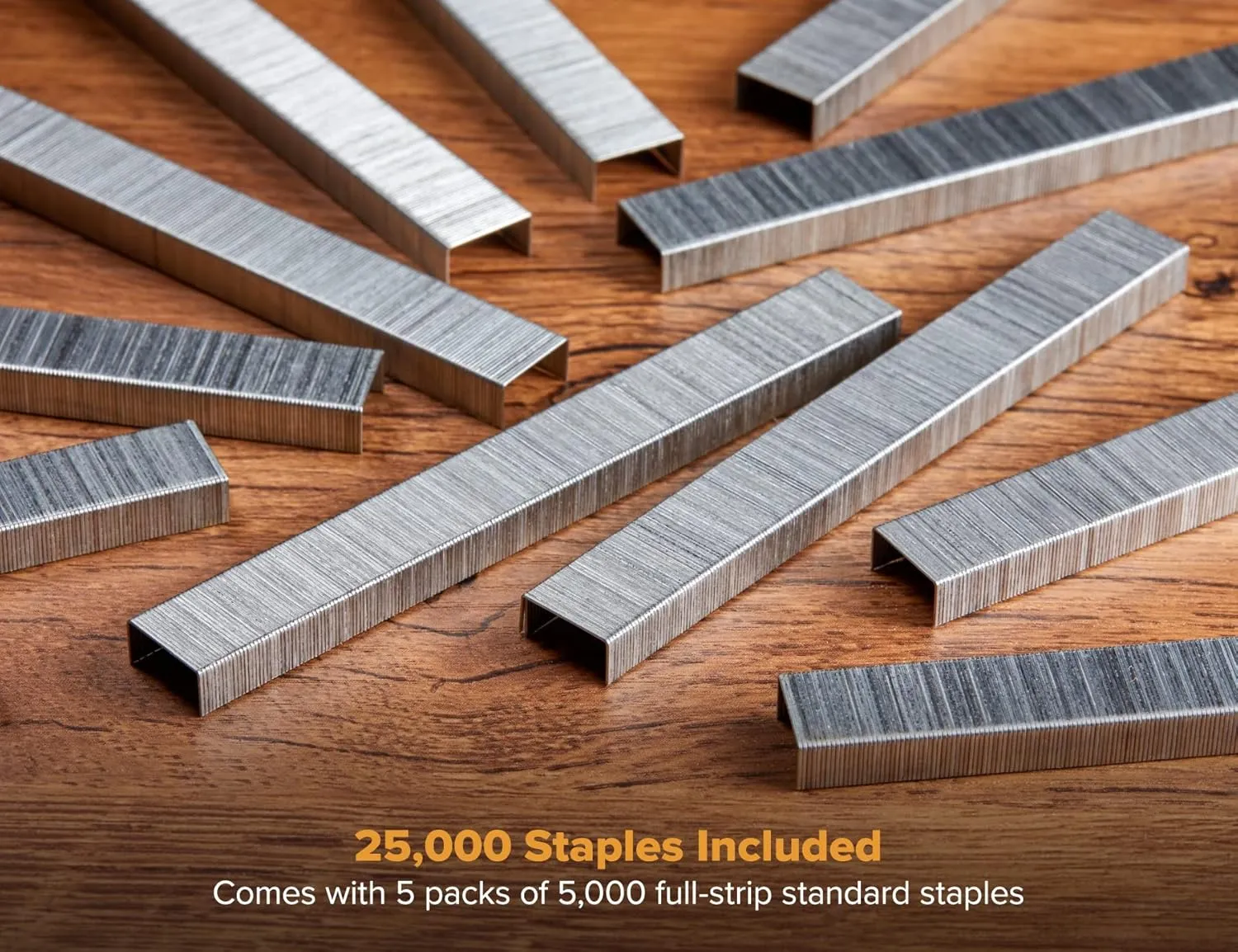 Bostitch Office Premium Standard Staples, 1/4" Length, High-Carbon Steel, 5000 Per Box, 5-Pack