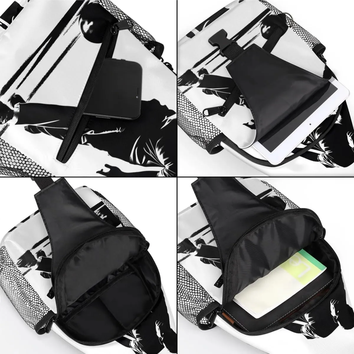 Bowling Ball Sling Bag for Women Men, Ball Player Waterproof Crossbody Sling Backpack Sports Travel Outdoor Chest Bag