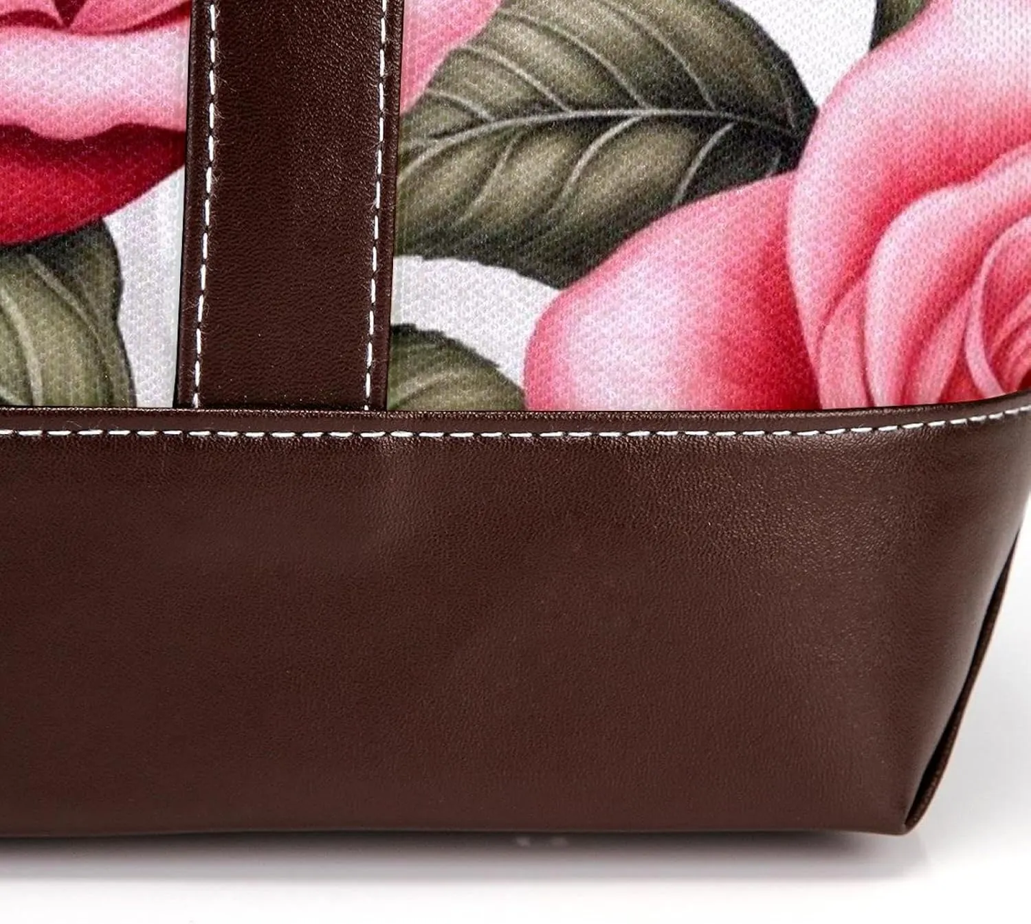 Bright Red Roses-947 Fashion Washed Durable Leather Purse Bag for Women Top Handle Ladies Shoulder Bags with Pockets Zipper
