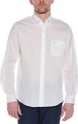 Brooks Brothers Mens Woven Shirt, L, White