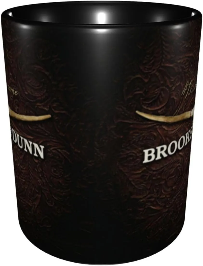 Brooks Music Dunn Ceramic Mug 12oz Cup Coffee Mugs Tea Cups Decor Novelty Presents For Home Office Travel Black