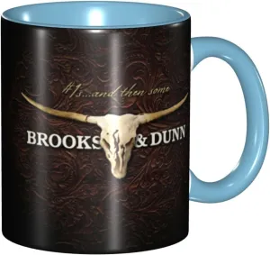 Brooks Music Dunn Ceramic Mug 12oz Cup Coffee Mugs Tea Cups Decor Novelty Presents For Home Office Travel Sky Blue