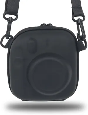 Camera Protective Case for Instax Mini 12/99, Hard Case for Fuji Mini 40/Mini 11/Mini 10/Mini 9/Mini 8/Mini 7  Instant Camera Carrying Storage Bag with Shoulder Strap, Black