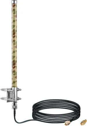 Camouflage 10dBi Outdoor 4G LTE Long Range Cellular Trail Camera Antenna with 16.4ft Cable for Spypoint Flex Link Micro Link EVO Stealth Cam Tactacam Reveal X PRO Gen 2.0 Muddy Trail Camera, Eifagur