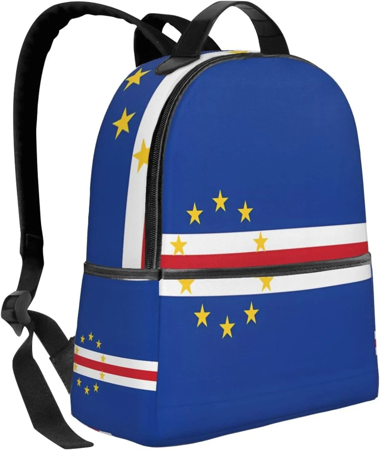 Cape Verde Cabo Verdean Flag Casual Backpacks Laptop Backpack Carry-on Daypack Sports Travel Rucksack Lightweight Working Bag for Outdoor Hiking Cycling Walking
