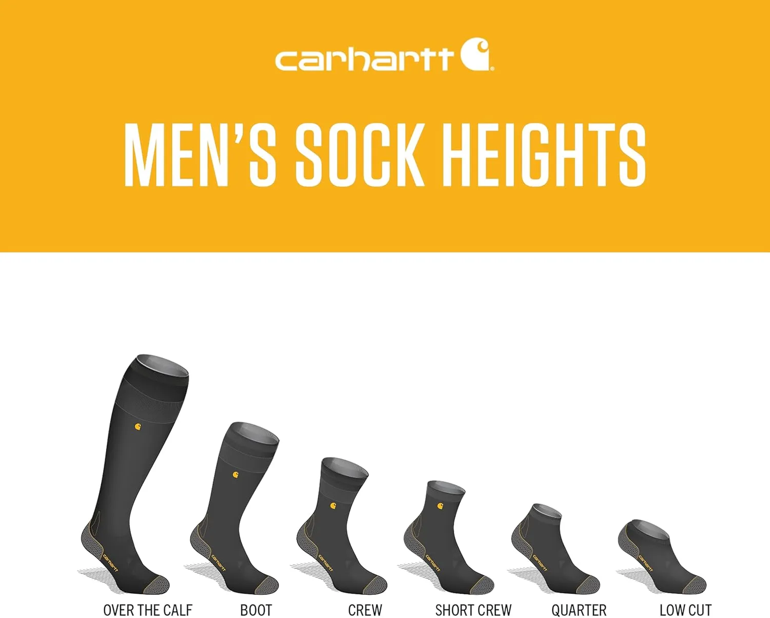 Carhartt Men's Midweight Cotton Blend Quarter Sock 3 Pack