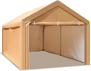 Carport Car Port Canopy 10x20 ft Heavy Duty, Portable Garage Shelter Car Tents Carpas para Carros All Weather for Automobiles Truck Boat, Carports with Removable Sidewalls and Metal Frame